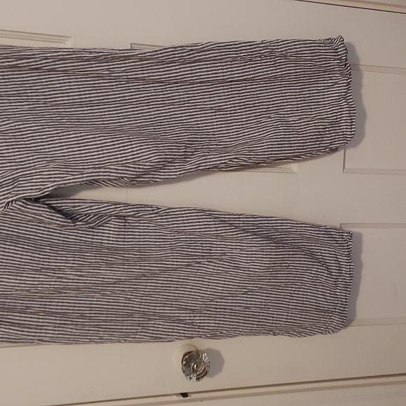 Old Navy High Waisted Striped Linen Blend Wide Leg Pants - Picture 10 of 14